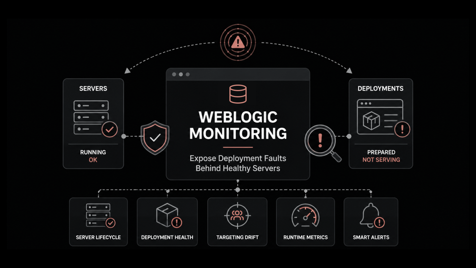 How WebLogic Monitoring Exposes Deployment Faults Behind Healthy Servers