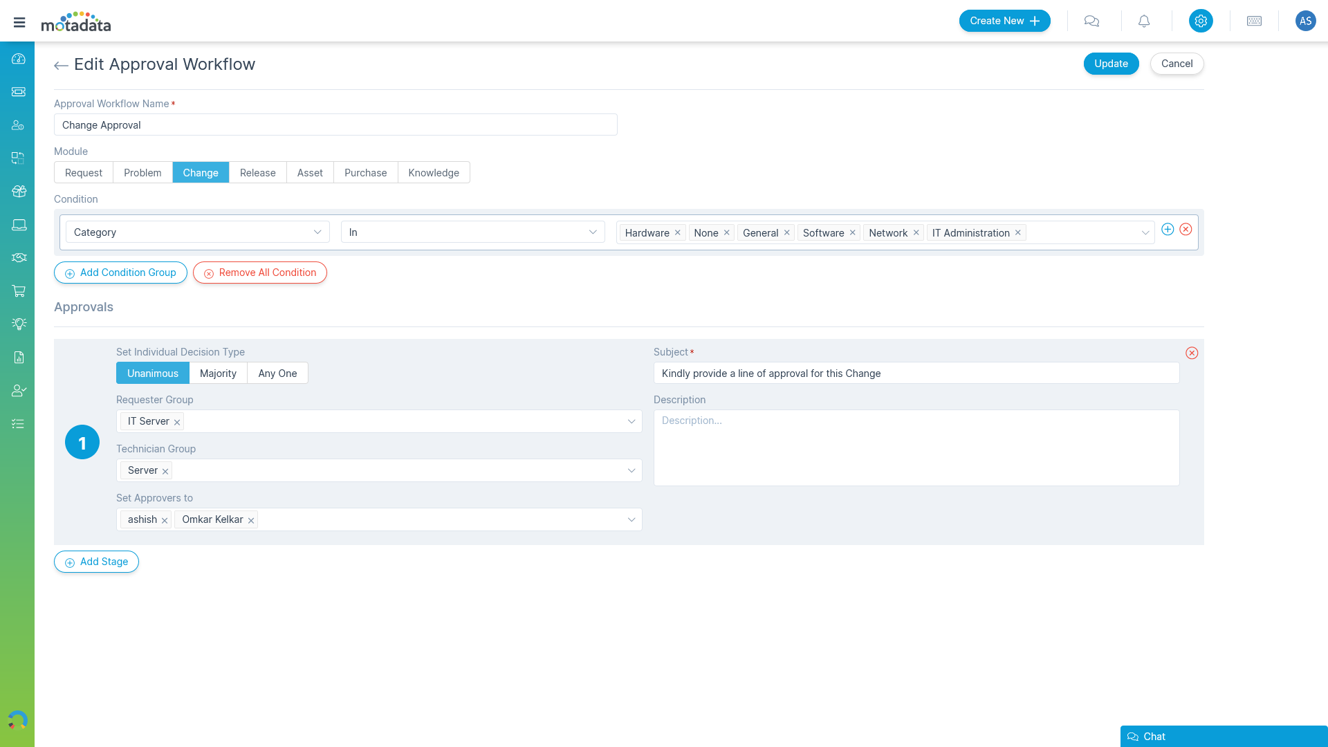 manage chnages with advanced automation