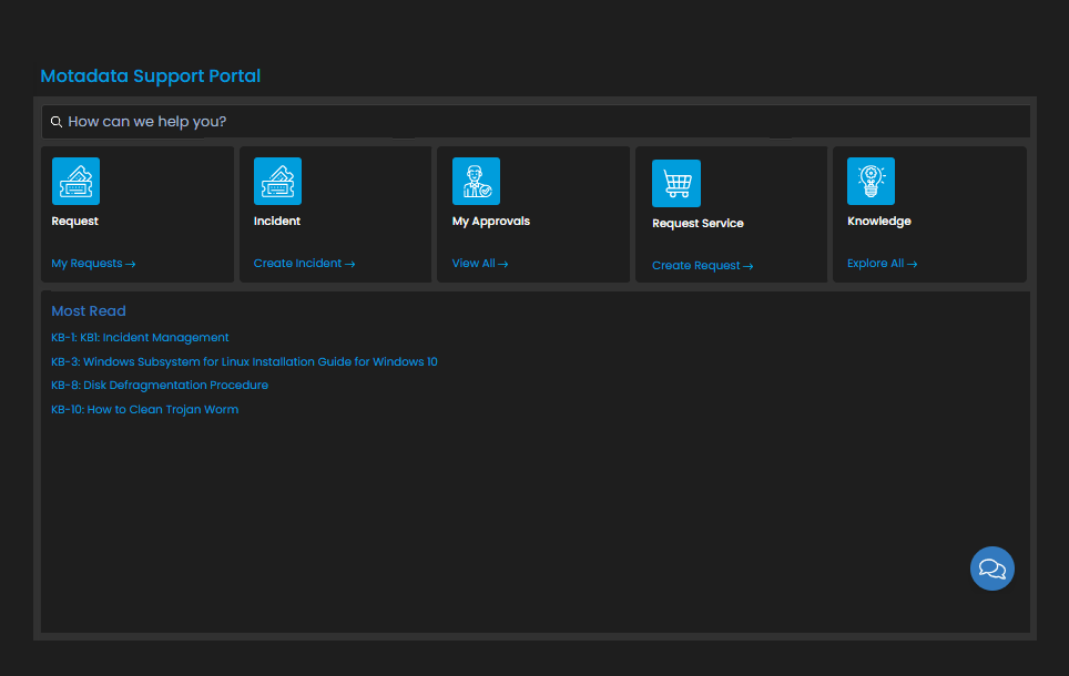 Service Desk Dashboard