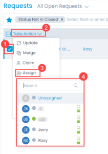 Selecting and Assigning Requests