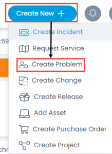 Create Problem option