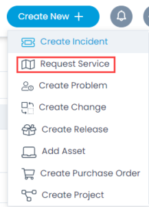 Create a Service Request option