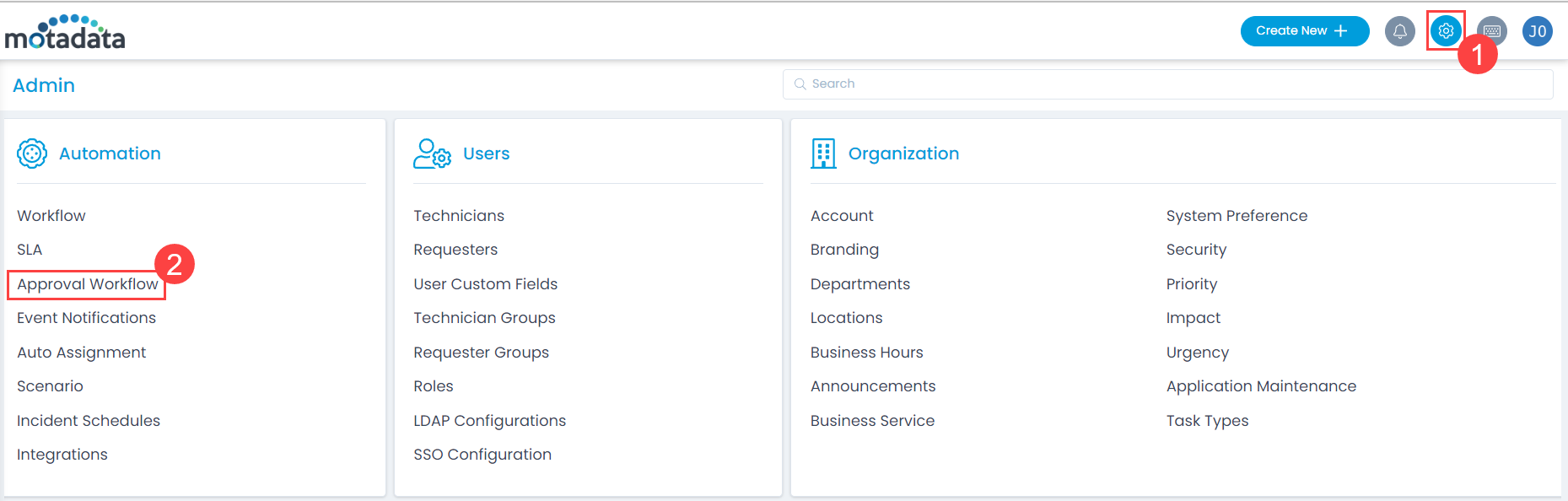 Approval Workflow Option in Admin Settings