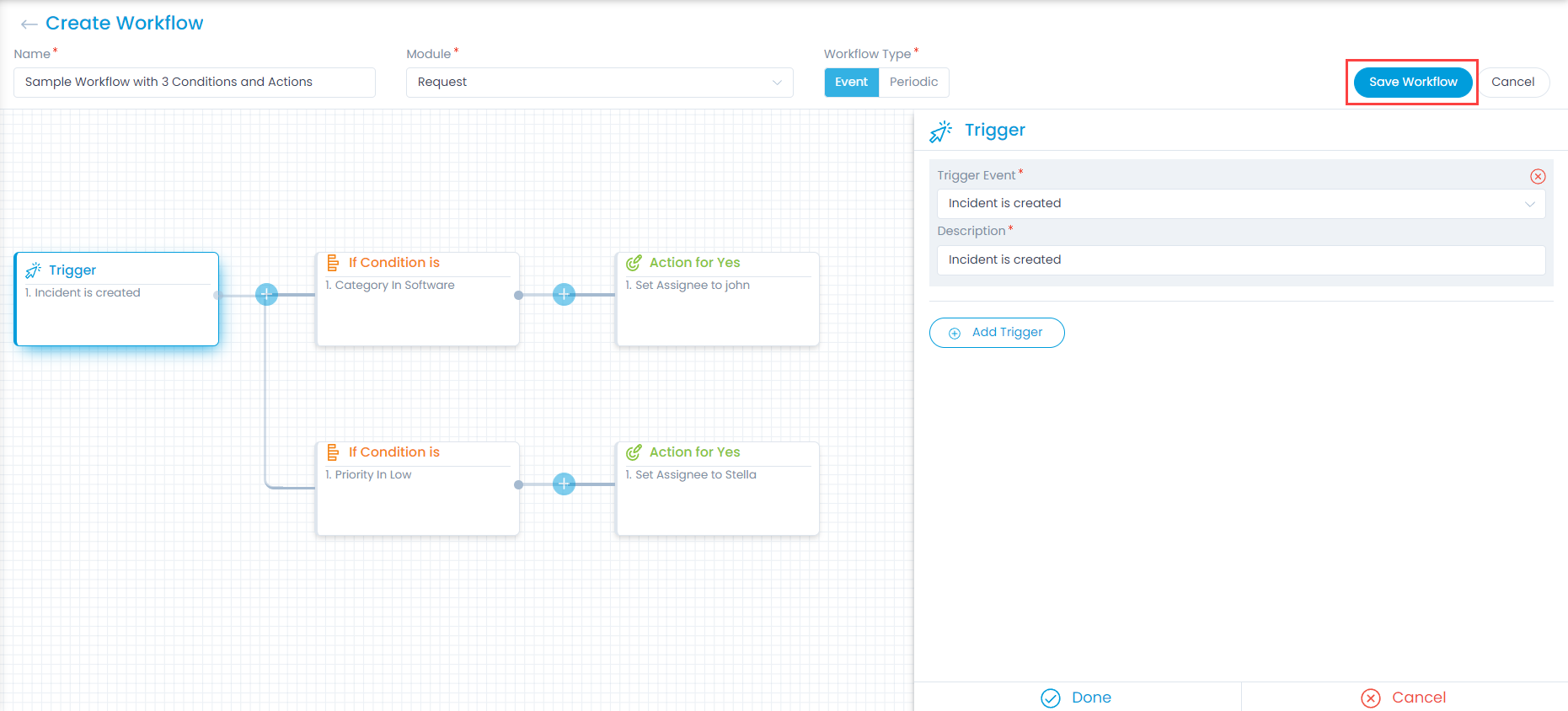 Create Workflow Page