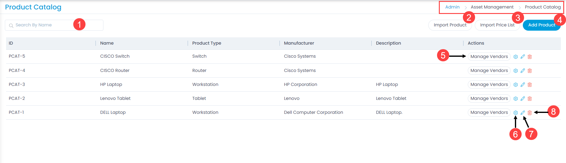 Product Catalog Page