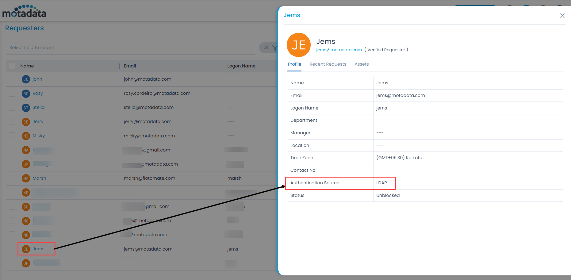 User Imported from LDAP Server