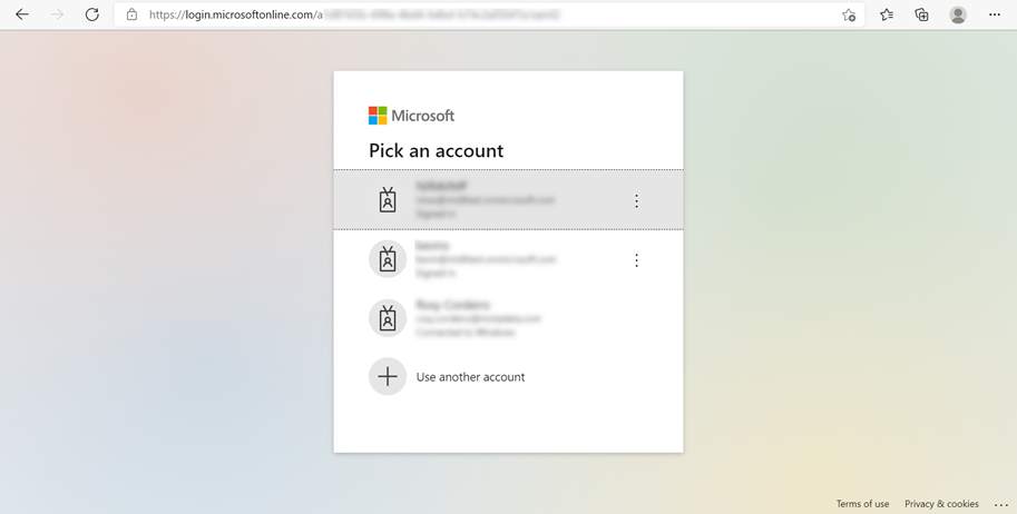 Microsoft Azure Sign-in Page