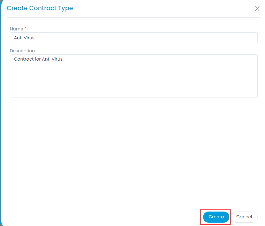 Create Contract Type