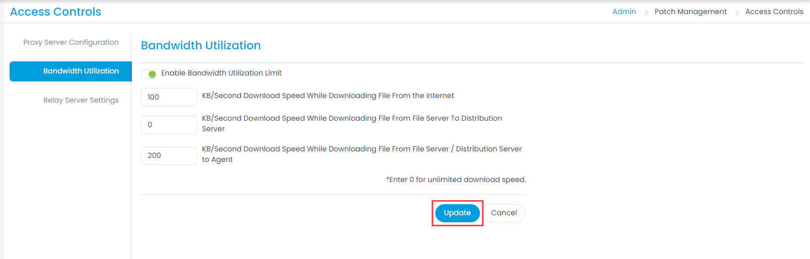 Bandwidth Utilization