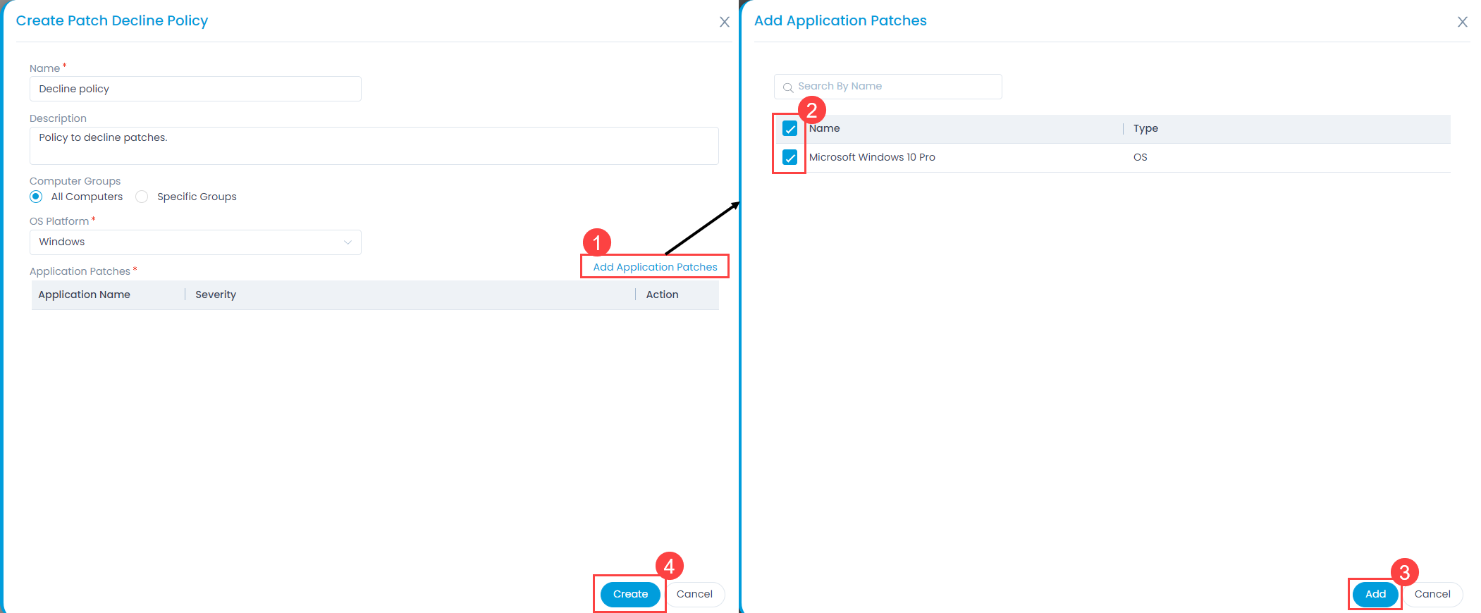 Add Application Patches