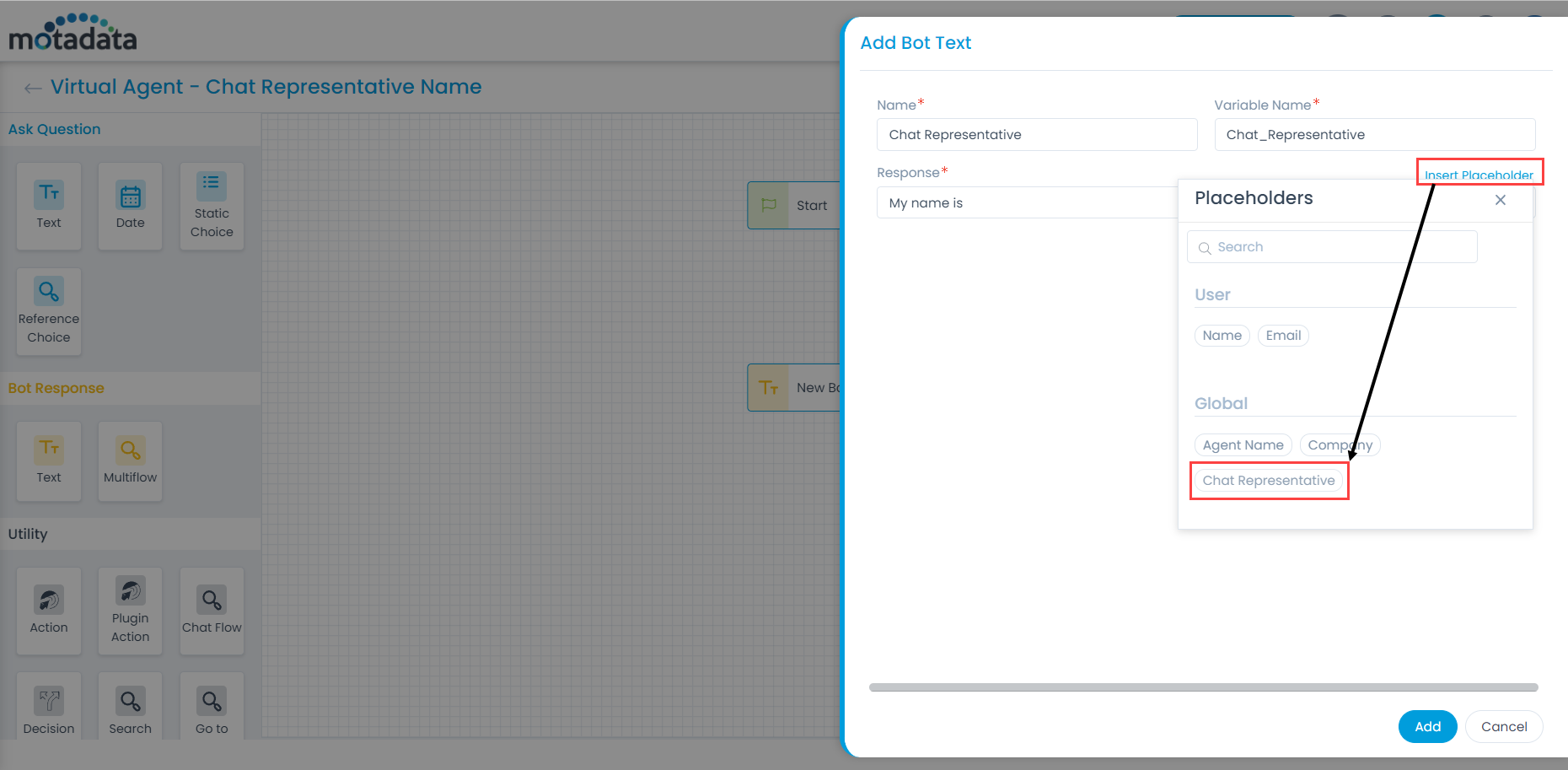 Using Variables from Placeholder