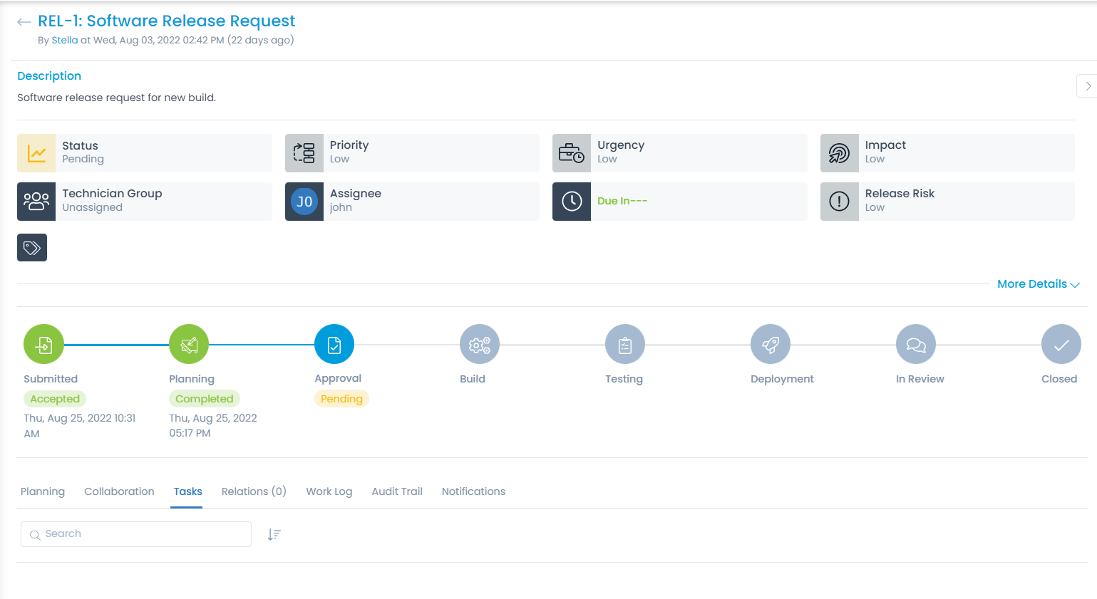 Example of Custom Rules in Release Management