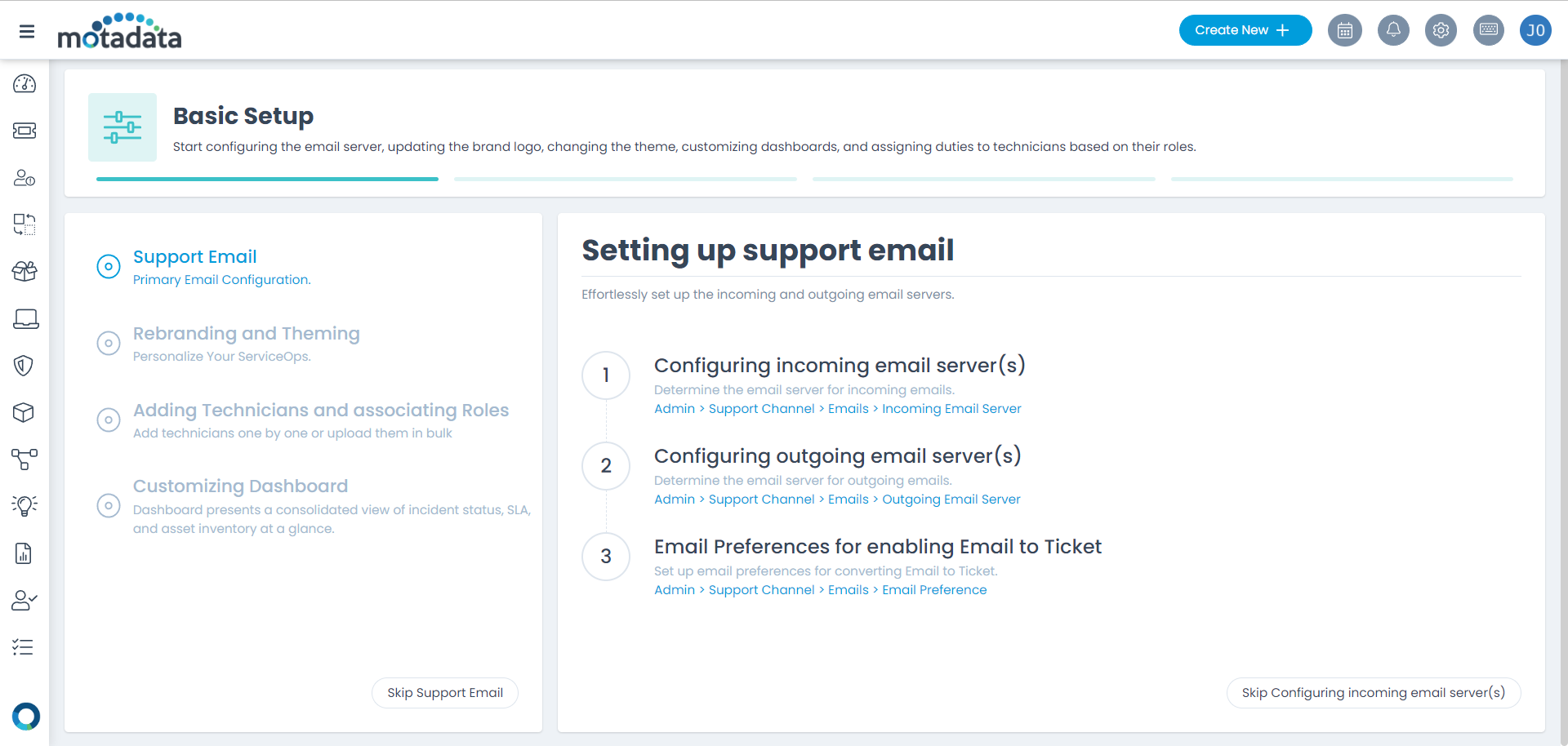 Basic Setup Configurations