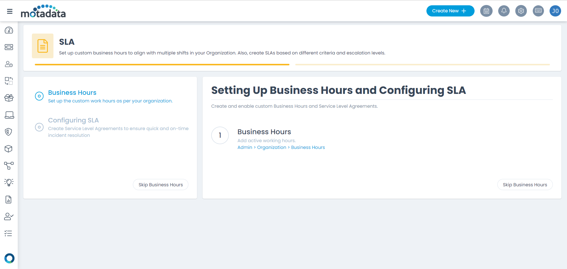 Setting Business Hours and SLAs