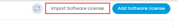 Import Software License button