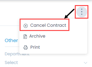 Cancel Contract option