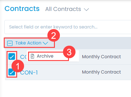 Archiving Multiple Contracts