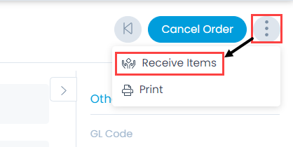 Receive Items Option