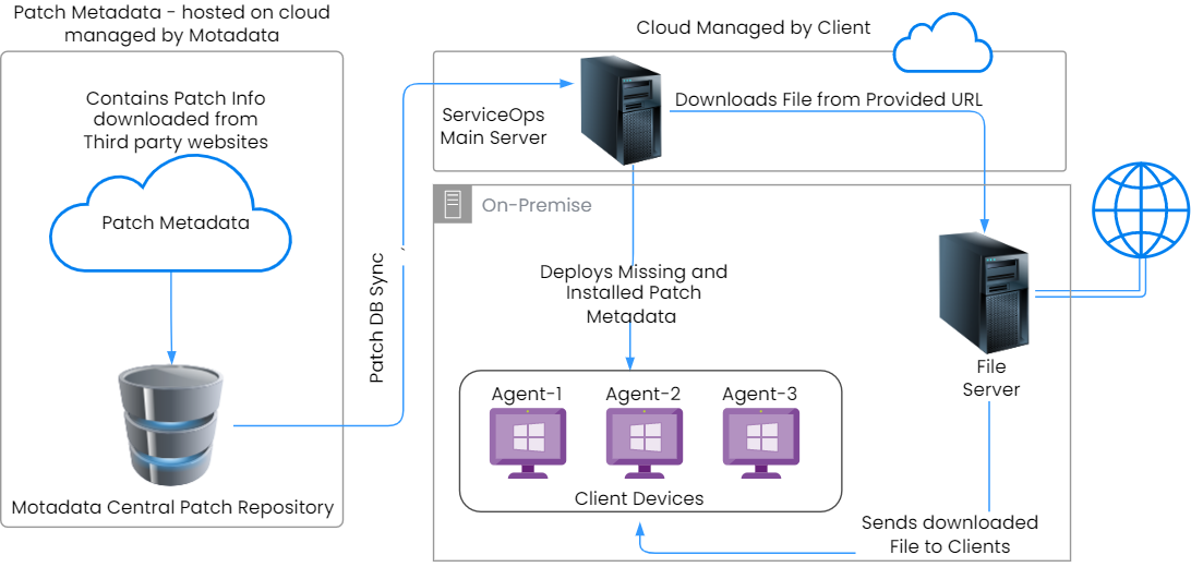 Main Server on Cloud and File Server on Premise