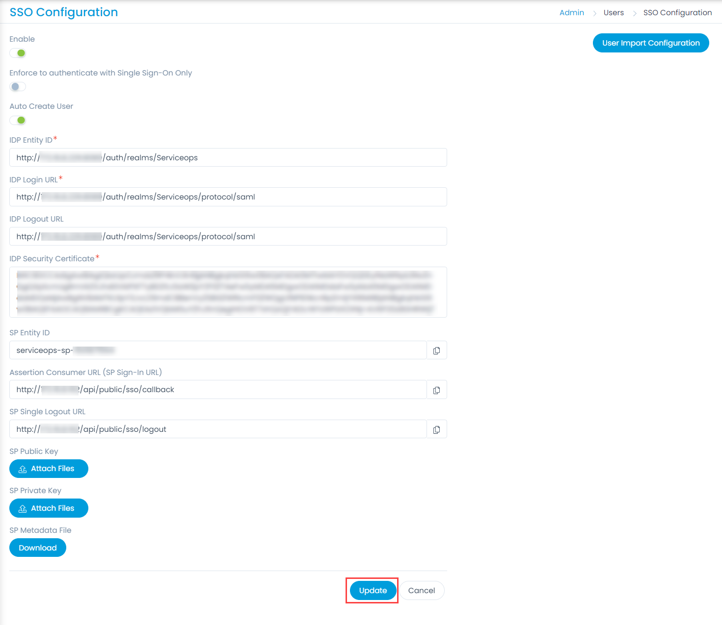 SSO Configurations