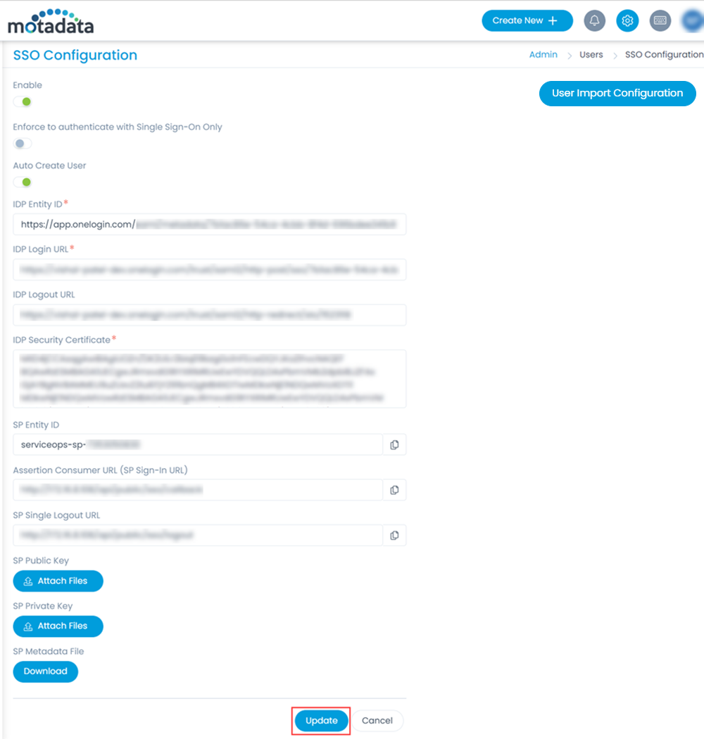 SSO Configurations