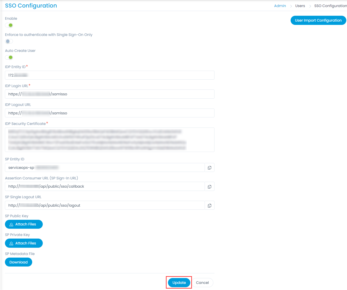 SSO Configurations