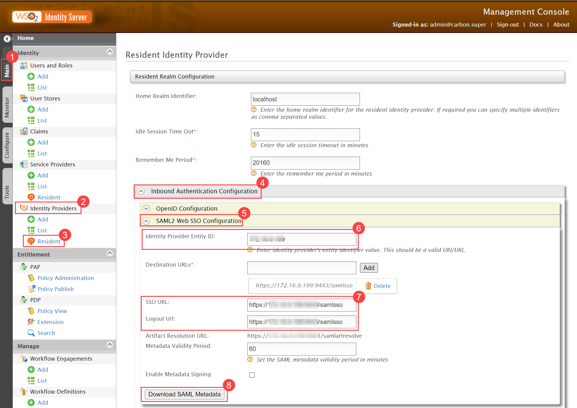 Setting up Single Sign-On with SAML