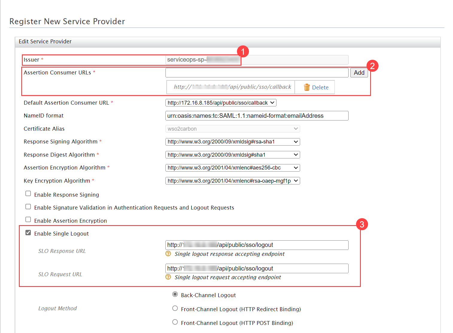 SAML Configurations