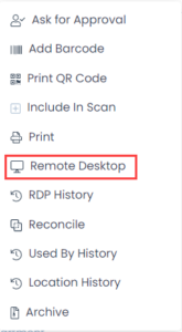 Remote Desktop option