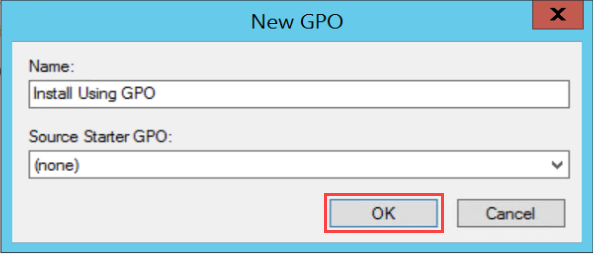 Create a new GPO Policy