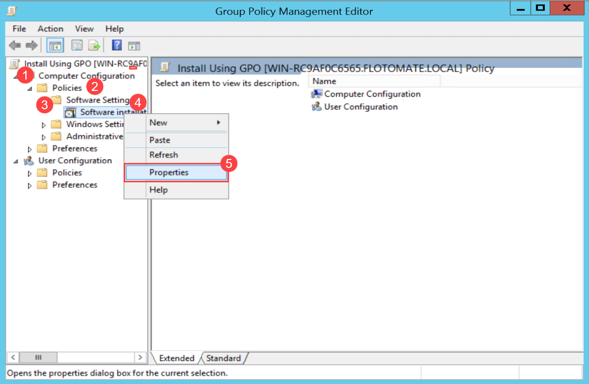 Group Policy Management Editor