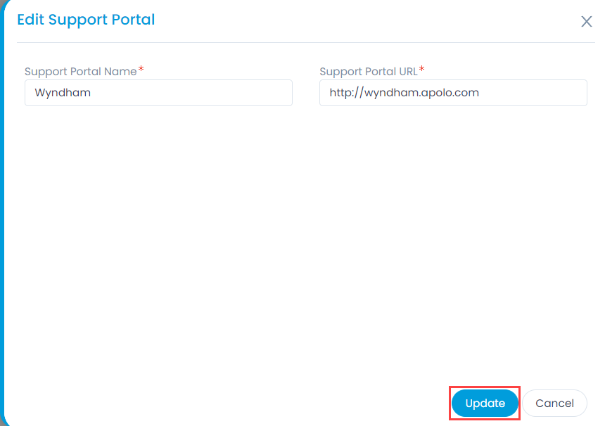 Edit Support Portal