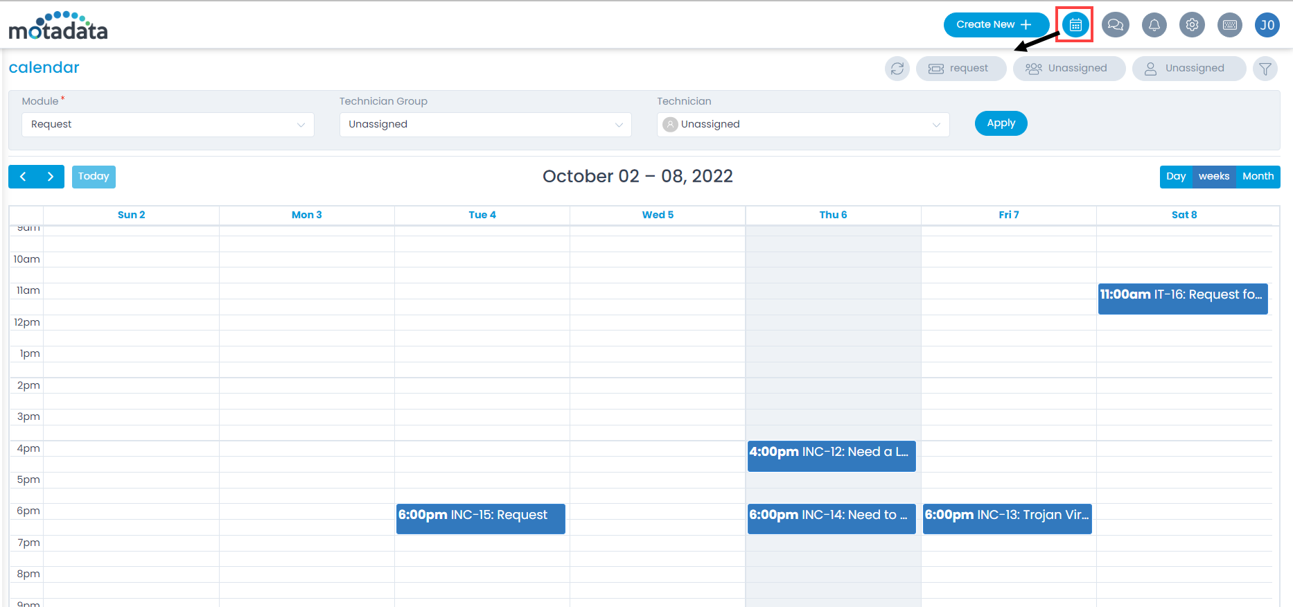 Calendar View