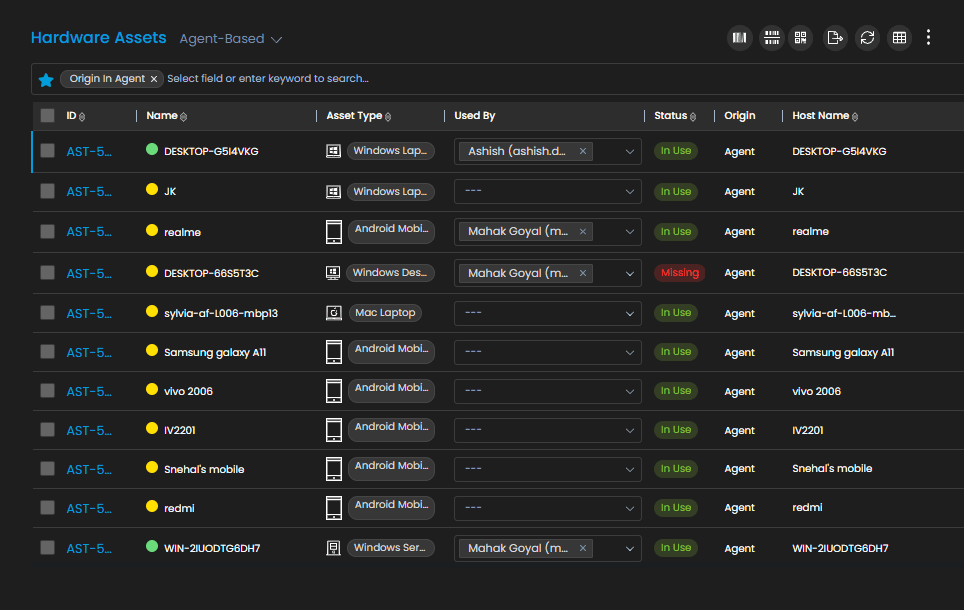 Asset Scanning