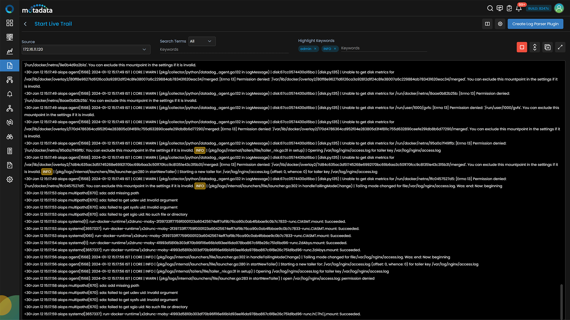 Live Log Trial